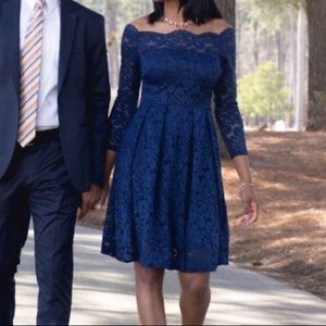 Navy lace dress